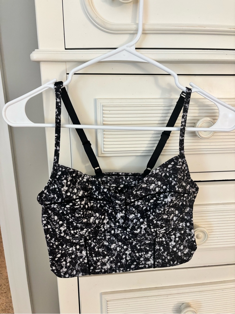 lululemon athletica Black and White Speckled Tank Top
